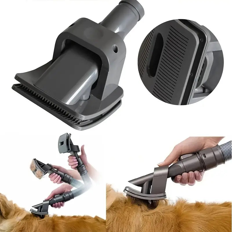 Easy Clean Pet Hair Remover Comb and Vacuum Cleaner for Dogs and Cats - Grooming Tool with Powerful Suction - Pet Supplies Groomer